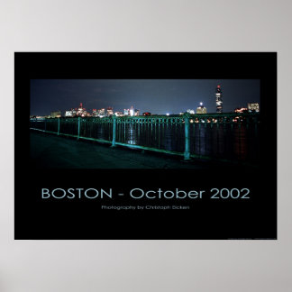 Boston - Skyline@night Poster
