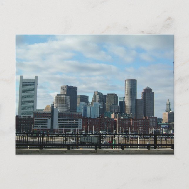 Boston Skyline Postcard (Front)