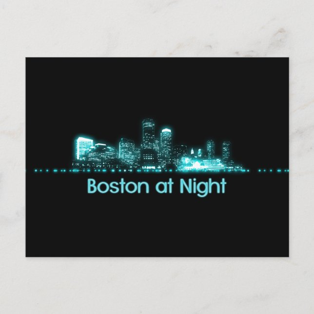 Boston Skyline Postcard (Front)