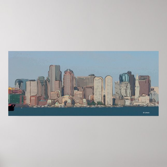 Boston Skyline Poster (Front)