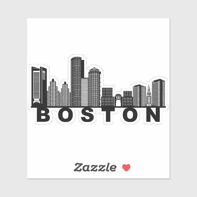 Boston Skyline Silhouette (Sheet)