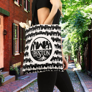 Boston Skyline Tote Bag