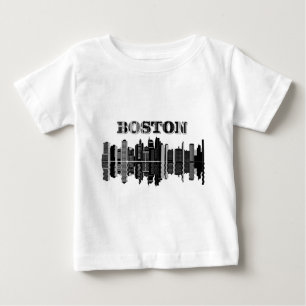 Boston Skyline Typography Baby T-Shirt