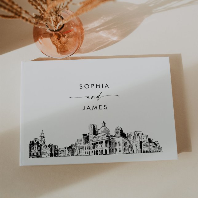 Boston Skyline Wedding Guest Book (Creator Uploaded)
