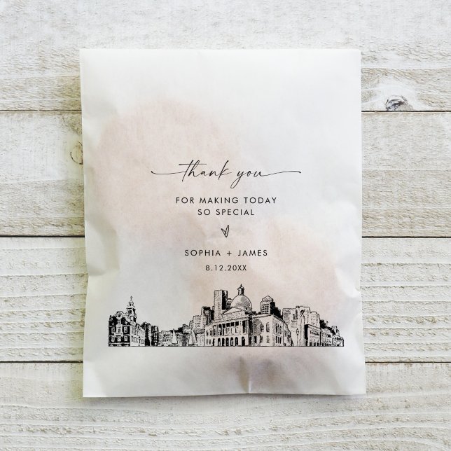 Boston Skyline Wedding Thank You Favour Bags (Creator Uploaded)