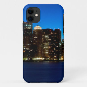Boston skyline with moon Case-Mate iPhone case