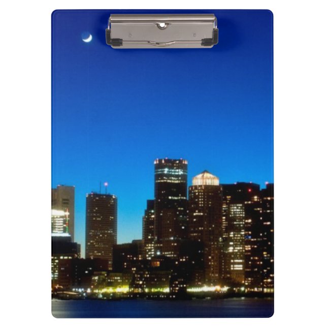 Boston skyline with moon clipboard (Front)
