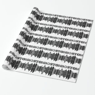 Boston Skyline Wrapping Paper
