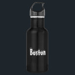 "Boston" snow white letters - 532 Ml Water Bottle<br><div class="desc">"Boston" snow white letters - stainless steel water bottle</div>