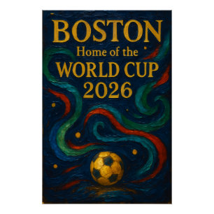 Boston Soccer Art 2026 Football Design Poster