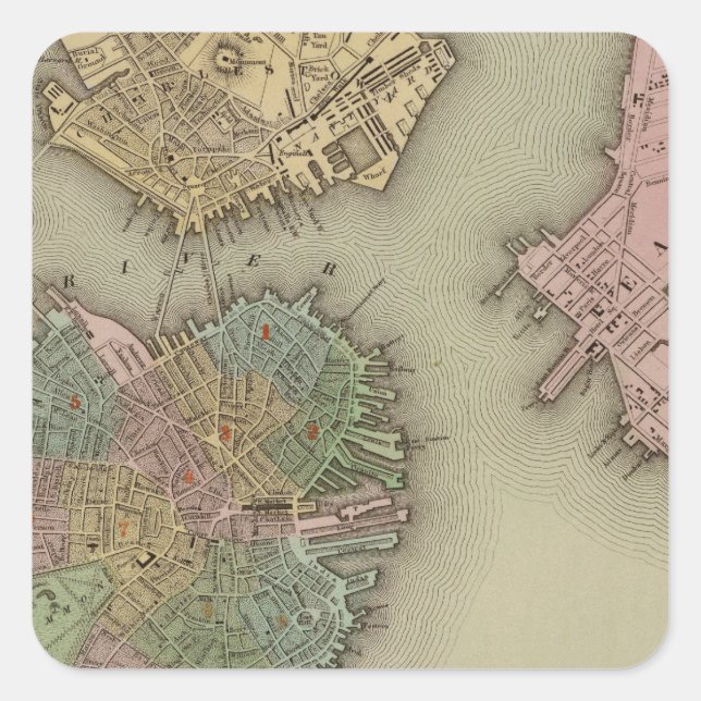 Boston Square Sticker (Front)