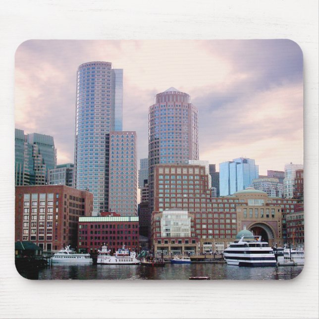 Boston Stormy Skyline Mouse Pad (Front)