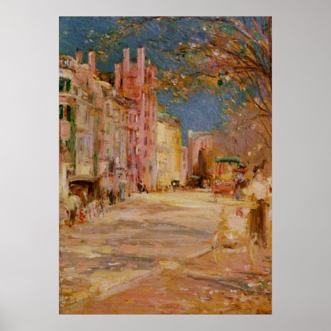 Boston Street Scene - Edward Mitchell Bannister  Poster (Front)