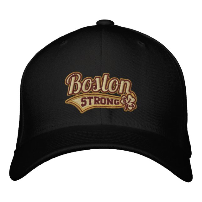 Boston Strong Ballpark Shamrock embroidered Cap (Front)