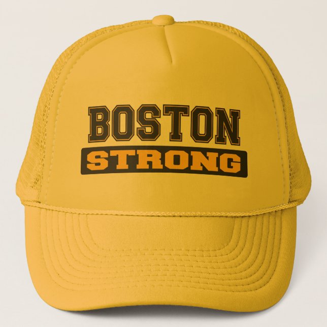 BOSTON STRONG Black and Gold Hats (Front)
