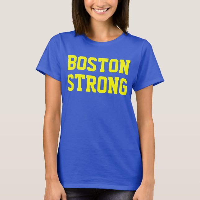 Boston strong blue yellow T-Shirt (Front)
