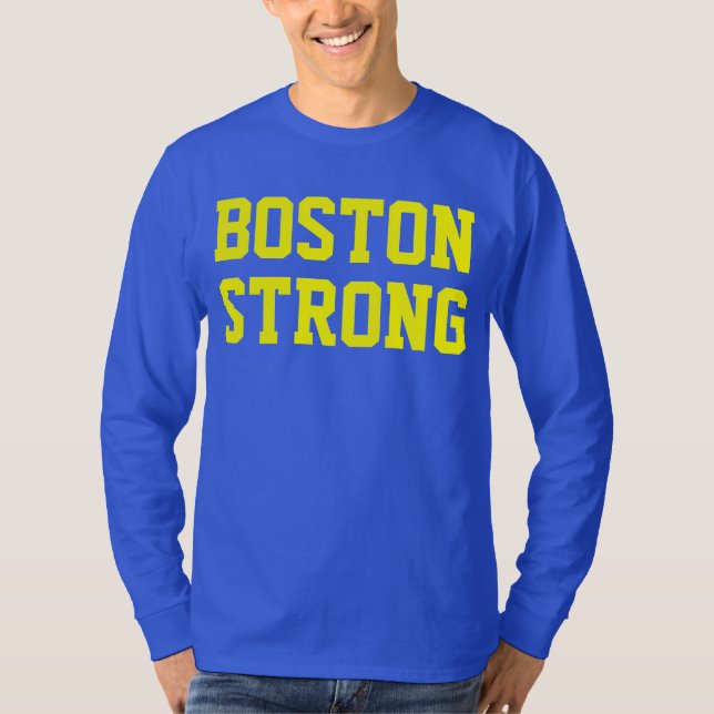 Boston strong blue yellow T-Shirt (Front)