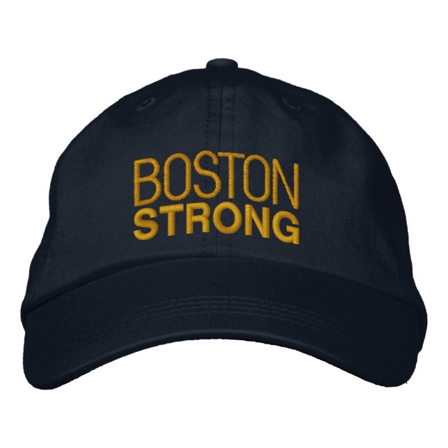 Boston Strong Embroidery Embroidered Hat (Front)