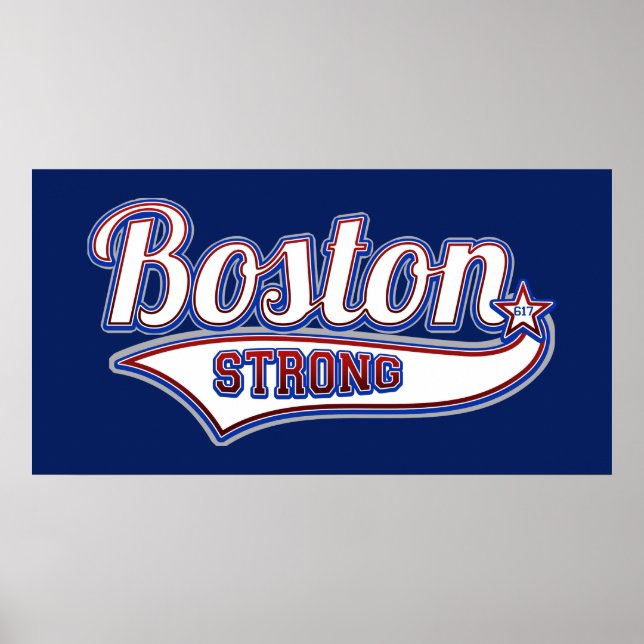 Boston Strong Hockey Style Poster (Front)