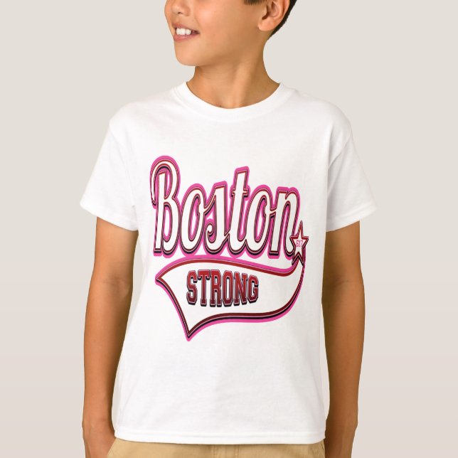 Boston Strong in Pink T-Shirt (Front)