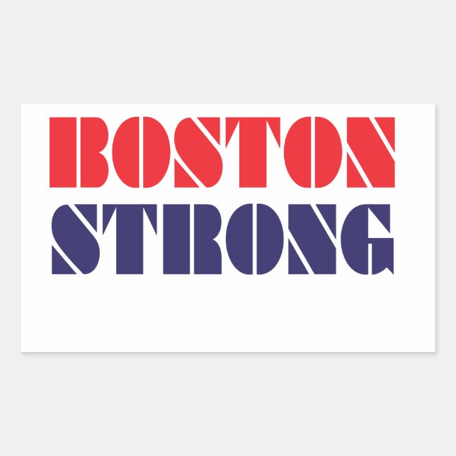 boston strong rectangular sticker (Front)