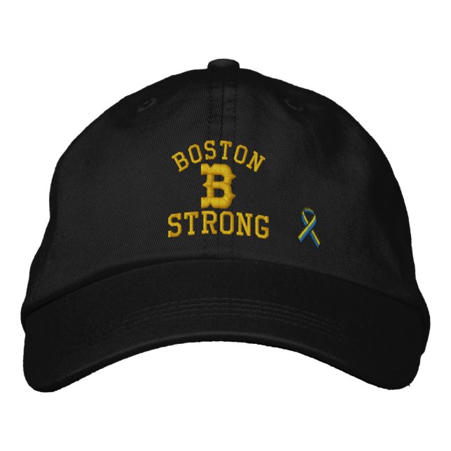 Boston Strong Ribbon Edition Embroidered Hat (Front)