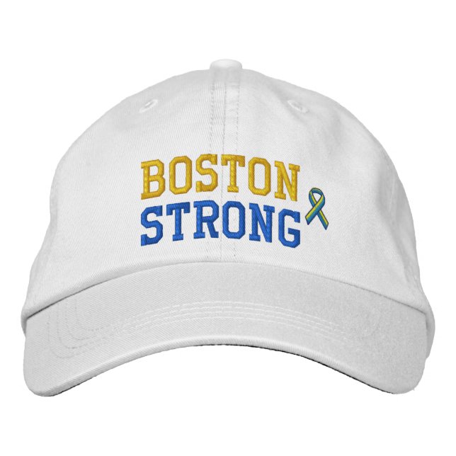 Boston Strong Ribbon Edition Embroidered Hat (Front)
