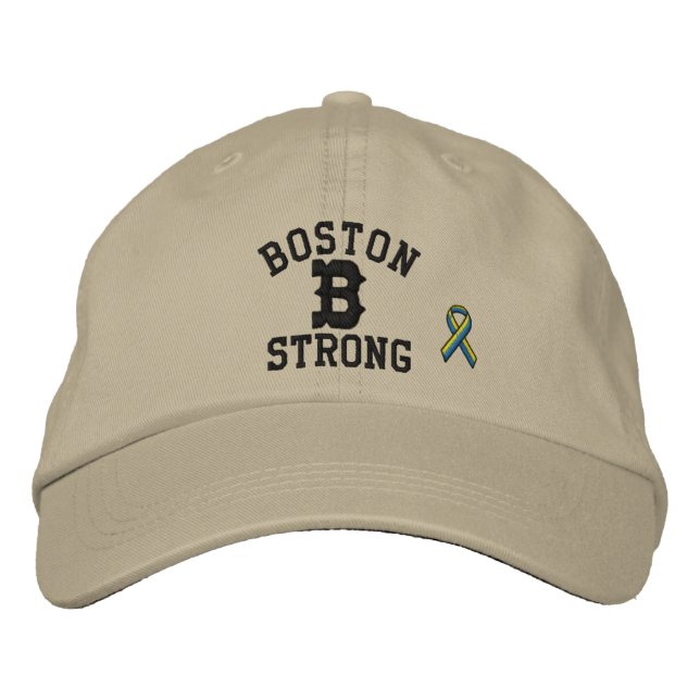 Boston Strong Ribbon Edition Embroidered Hat (Front)