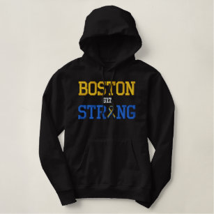 Boston Strong Ribbon Edition Embroidered Hoodie