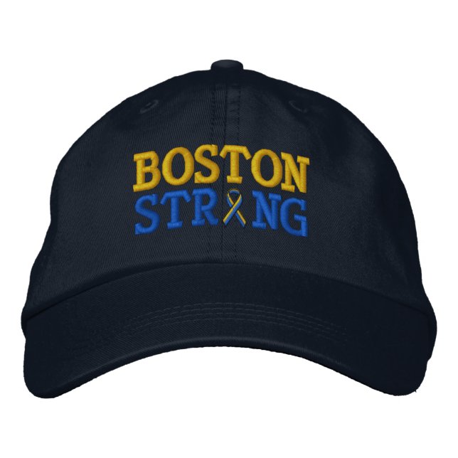 Boston Strong Ribbon Embroidery Cap (Front)