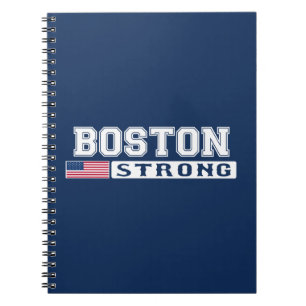 BOSTON STRONG U.S. Flag Spiral Notebook