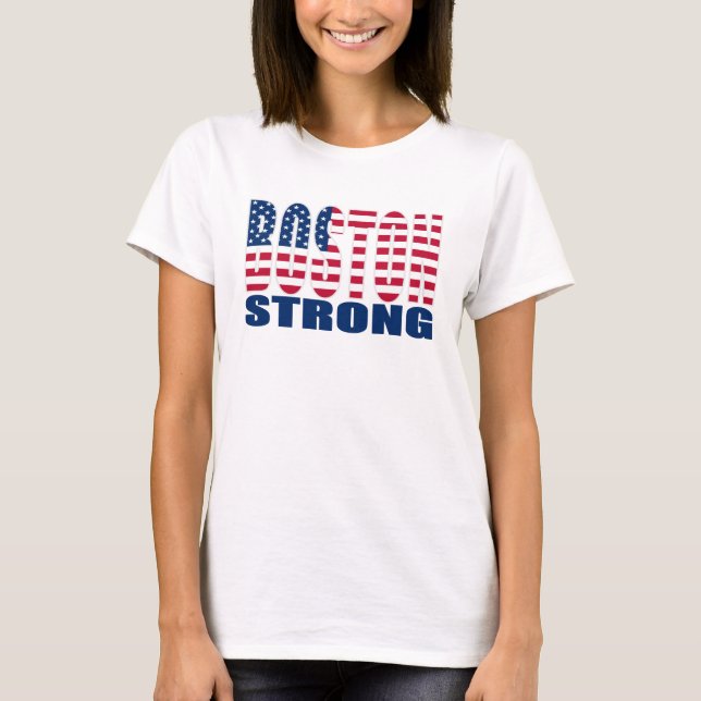 BOSTON STRONG U.S. Flag T-shirt (Front)