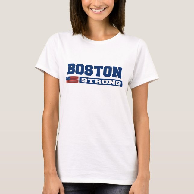 BOSTON STRONG U.S. Flag T-Shirt (Front)