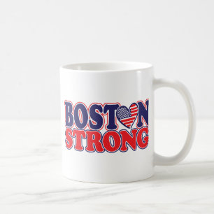 Boston Strong With Amricah Heart Coffee Mug