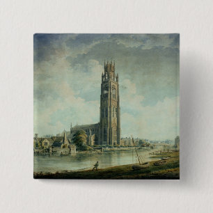 Boston Stump: view from the South-west 15 Cm Square Badge