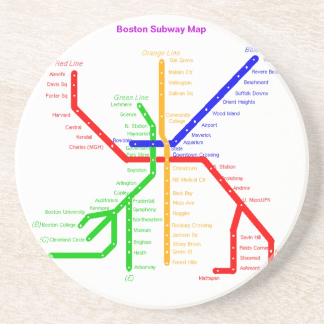 Boston subway Coaster (Front)