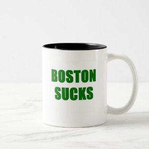 Boston Sucks Two-Tone Coffee Mug