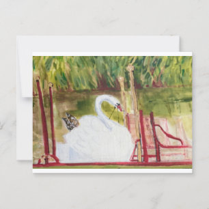 Boston Swan Boat  Postcard