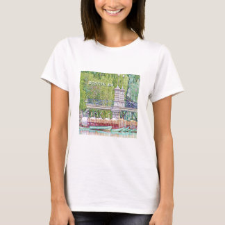 Boston Swan Boats in Pencil and Ink Filter T-Shirt