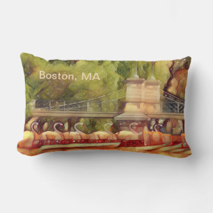 Boston Swan Boats Summer Filter Lumbar Cushion