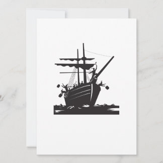 Boston Tea Party Raiders Retro Invitation