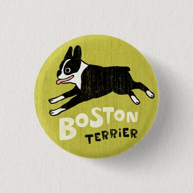 Boston Terrier 3 Cm Round Badge (Front)