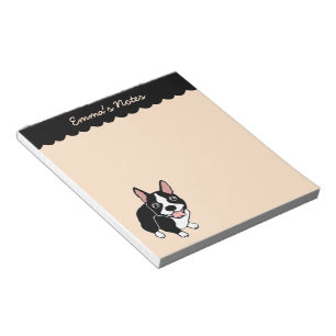 Boston Terrier 5.5" x 6" Custom Notepad