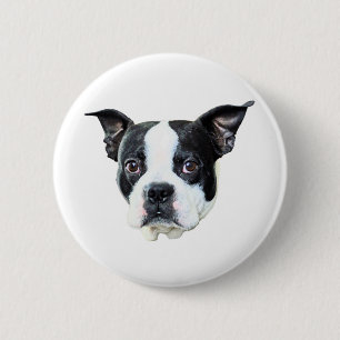 Boston Terrier 6 Cm Round Badge