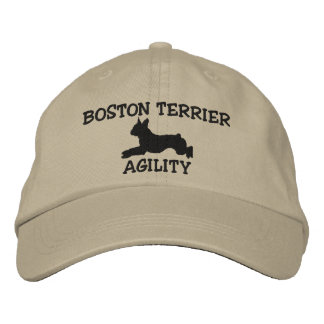 Boston Terrier Agility Embroidered Hat