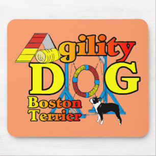 Boston Terrier Agility Gifts Mouse Pad