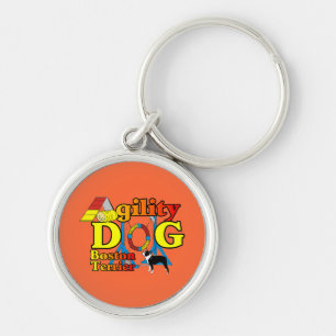 Boston Terrier Agility Key Ring