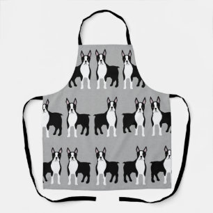 Boston Terrier Allover Print Apron