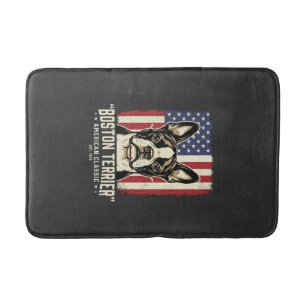Boston Terrier American Classic Flag Bath Mat