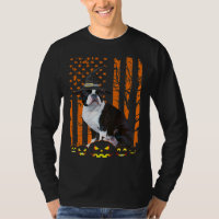 Boston Terrier American USA Flag Funny Halloween